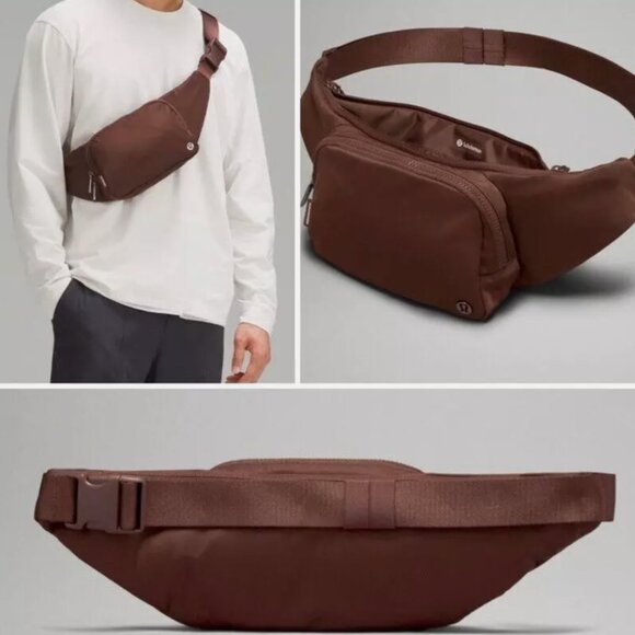 NWT LULULEMON Everywhere Sling Bag UNISEX Brown Earth  SOLD OUT RARE AUTHENTIC - Picture 3 of 7